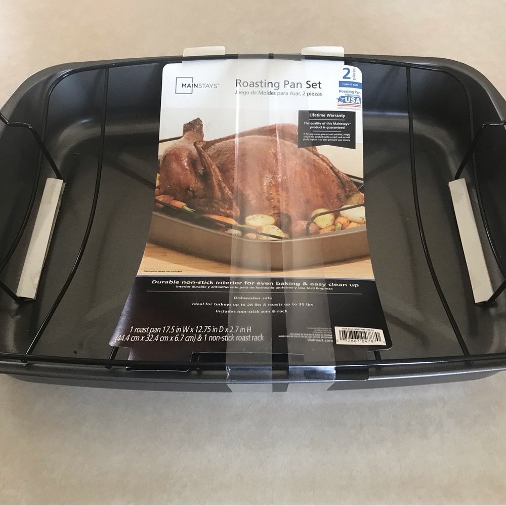 2 pc Non stick roasting pan set